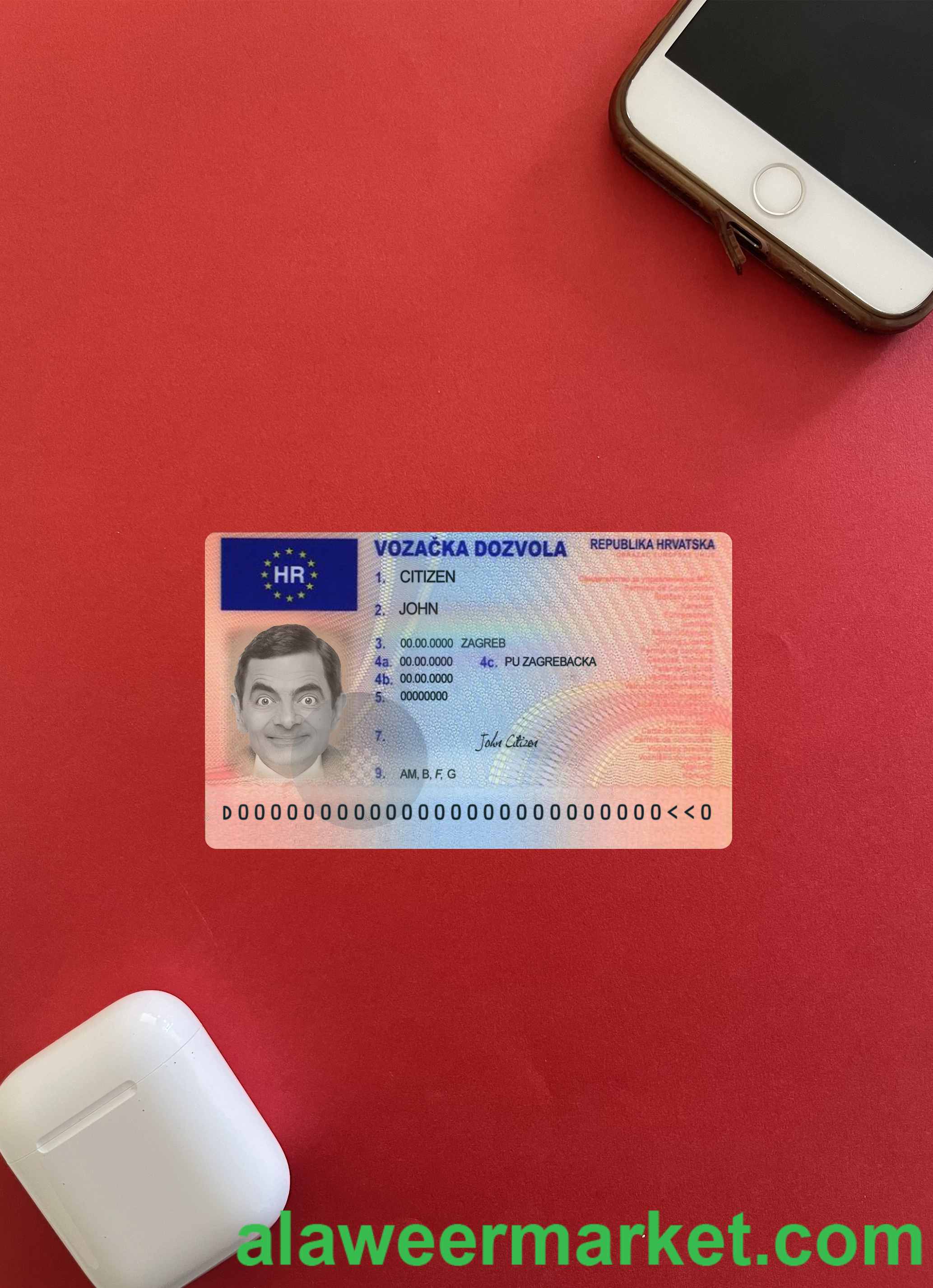 Croatia driving license version 2 photolook front